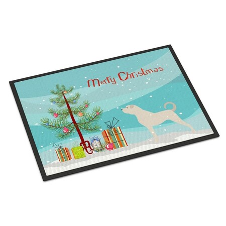 Carolines Treasures Anatolian Shepherd Merry Christmas Tree Indoor or Outdoor Mat 18x27 BB2995MAT